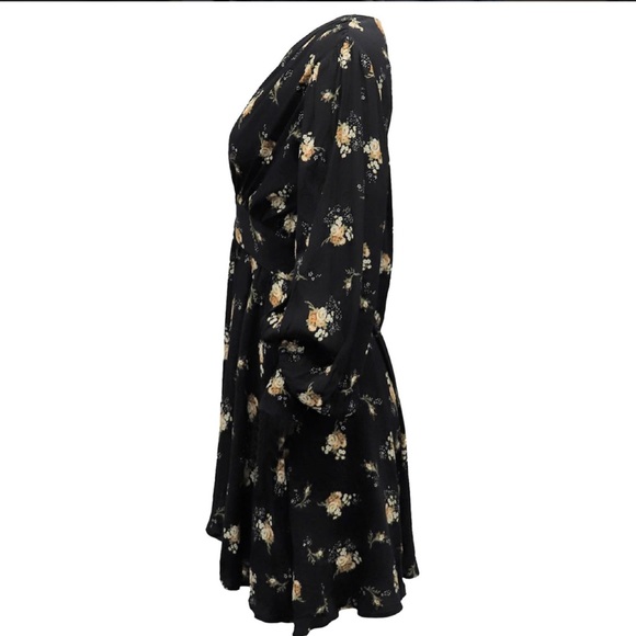 Maje Floral Long Balloon Sleeve Mini Dress, Size 6 US/38 FR - Picture 10 of 13